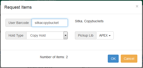 Copy Bucket Interface