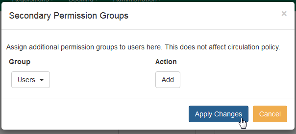 Secondary Permissions Group Save